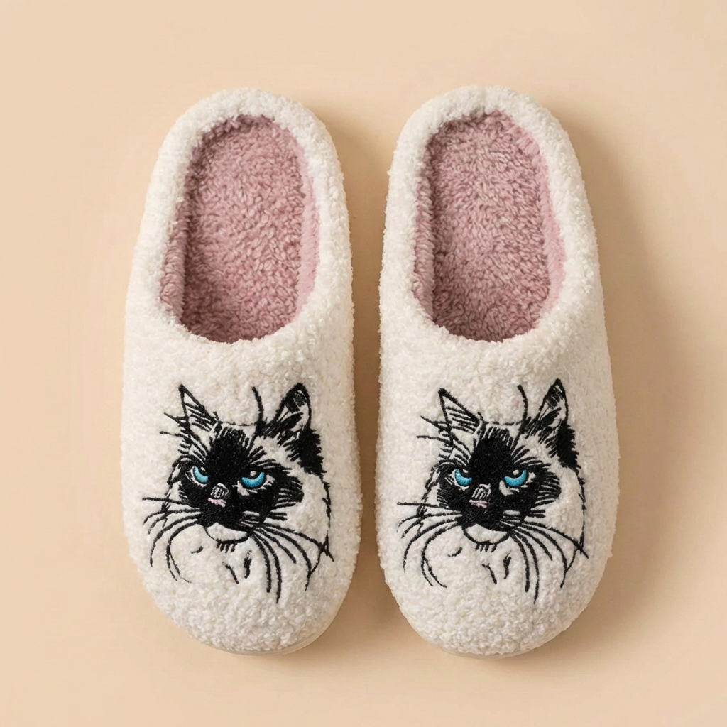Pantufa Gatinho Olhos de Safira